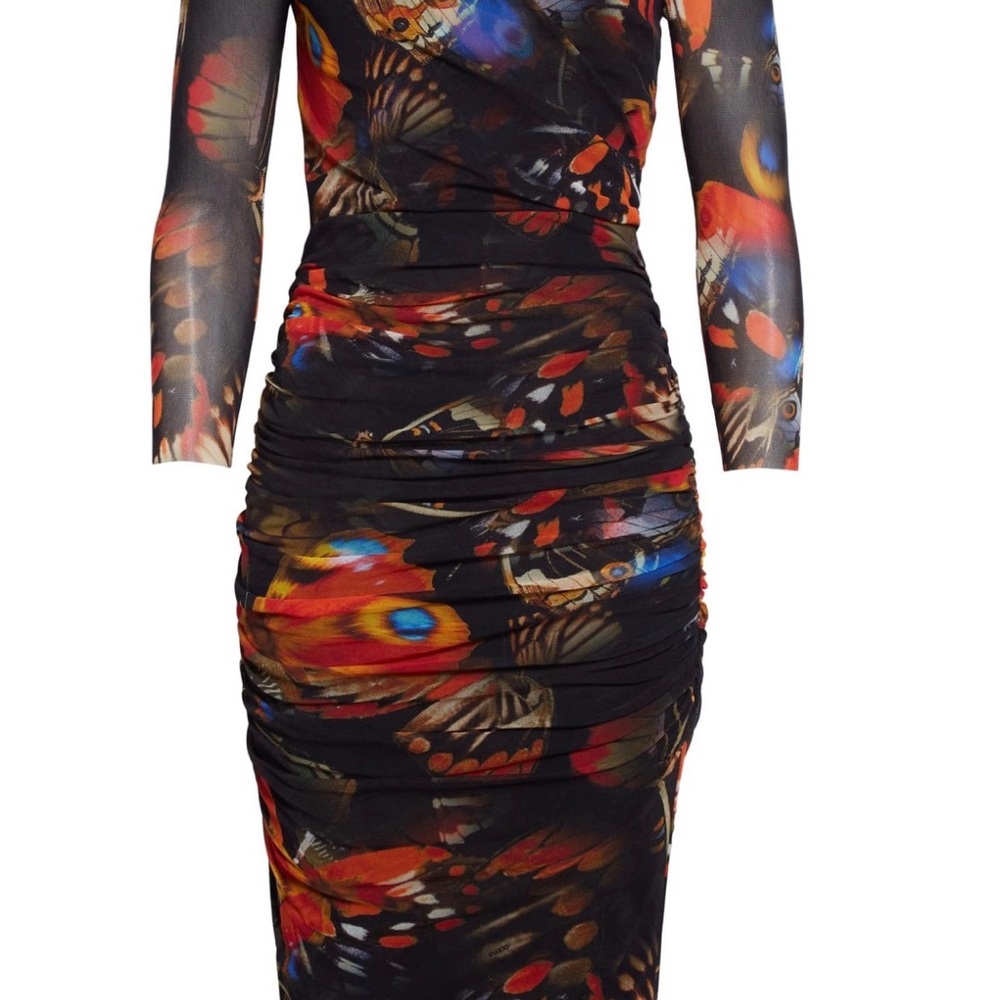 Elegant Multicolor Long Sleeve Dress